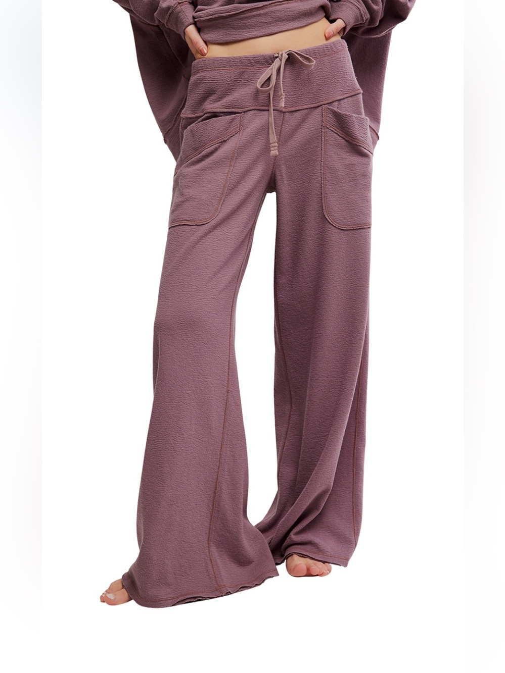 NWT *FREE PEOPLE STAYCATION SWEATPANTS *Mulberry Tea” XS